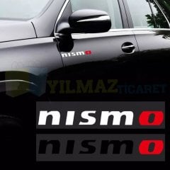 Nissan Nismo Logo Yan Kapı Cam Ayna Tampon Oto Sticker Etiket 2 Adet