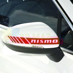 Nissan Nismo Dikiz Yan Ayna Kapağı Oto Şerit Sticker Araba Etiket Araç Yapıştırma 3 Çift