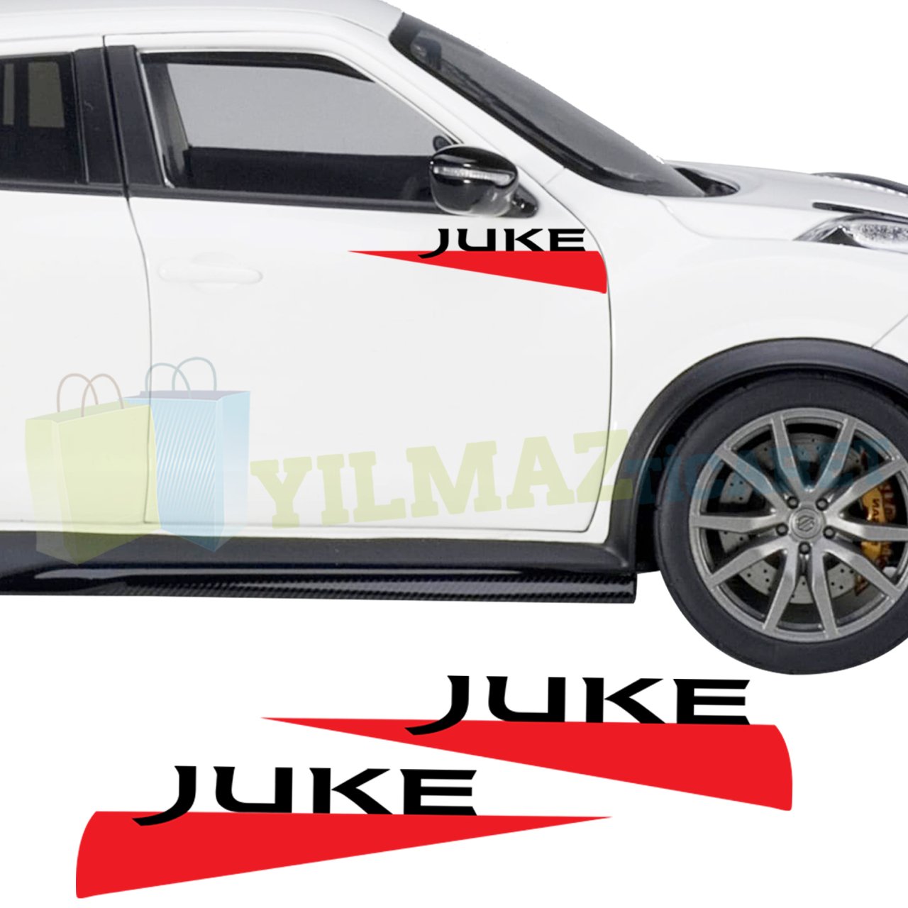 Nissan Juke Yan Ayna Altı Şerit Oto Sticker Yapıştırma Etiket 2 Adet