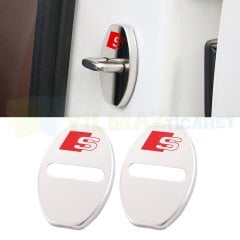 Audi S Line Kapı Kilidi Logo Kaplaması Arma Paslanmaz Çelik 2 Adet