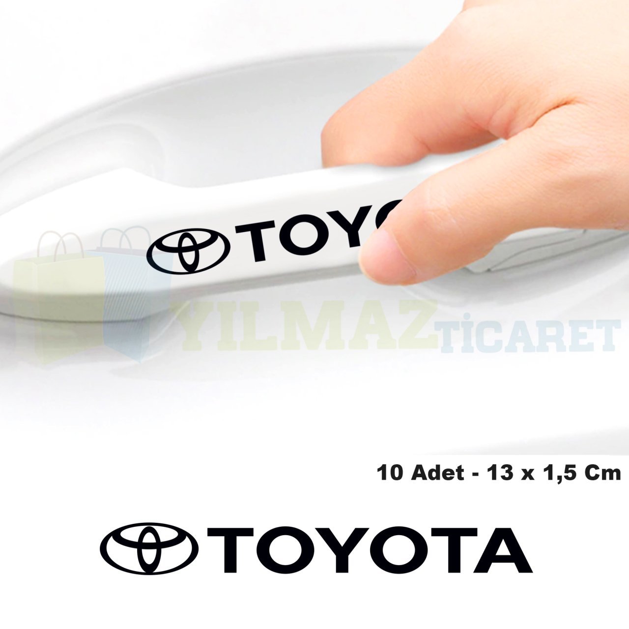 Toyota Logo Kapı Kolu Jant Ayna Oto Sticker Yapıştırma 10 Adet
