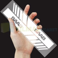 Saab Logo Dikiz Yan Ayna Kapağı Oto Şerit Sticker Araba Etiket Araç Yapıştırma 3 Çift