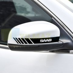 Saab Logo Dikiz Yan Ayna Kapağı Oto Şerit Sticker Araba Etiket Araç Yapıştırma 3 Çift