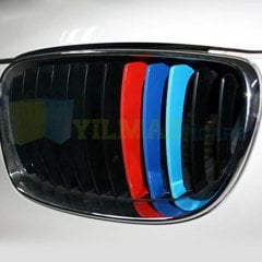 Bmw M Ayna Şerit Ön Izgara Marşpiyel Sticker Yapıştırma Logo 6 Ad