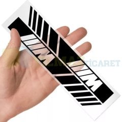 Bmw M Logo Dikiz Yan Ayna Kapağı Oto Şerit Sticker Araba Etiket Araç Yapıştırma 3 Çift