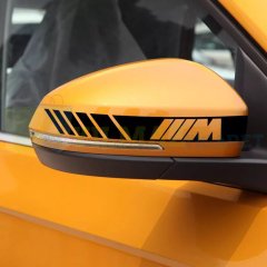 Bmw M Logo Dikiz Yan Ayna Kapağı Oto Şerit Sticker Araba Etiket Araç Yapıştırma 3 Çift