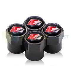 Audi S Line Logo Arma Sibop Kapağı Siyah 4 Adet Paslanmaz Çelik