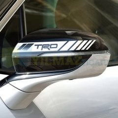 Toyota TRD Logo Dikiz Yan Ayna Kapağı Oto Şerit Sticker Araba Etiket Araç Yapıştırma 3 Çift