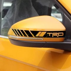 Toyota TRD Logo Dikiz Yan Ayna Kapağı Oto Şerit Sticker Araba Etiket Araç Yapıştırma 3 Çift