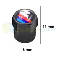 Bmw M Logo Sibop Kapağı Siyah 4 Adet Paslanmaz Çelik Yüksek Kalite