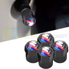 Bmw M Logo Sibop Kapağı Siyah 4 Adet Paslanmaz Çelik Yüksek Kalite