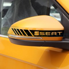 Seat Logo Arma Dikiz Yan Ayna Kapağı Oto Şerit Sticker Araba Etiket Araç Yapıştırma 3 Çift