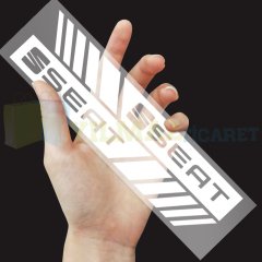 Seat Logo Arma Dikiz Yan Ayna Kapağı Oto Şerit Sticker Araba Etiket Araç Yapıştırma 3 Çift