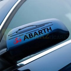 Fiat Abarth Logo Yan Ayna Şerit Oto Sticker Yapıştırma Etiket 1 Çift