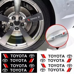 Toyota Logo Kapı Kolu Jant Ayna Oto Sticker Yapıştırma 4 Adet