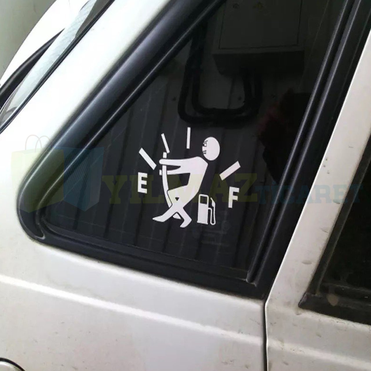 Araba Yakıt Deposu Kapağı Oto Sticker Klebek Cam Araç Yapıştırma Etiket 12 X 8 Cm Kaliteli Folyo