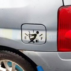 Araba Yakıt Deposu Kapağı Oto Sticker Klebek Cam Araç Yapıştırma Etiket 12 X 8 Cm Kaliteli Folyo