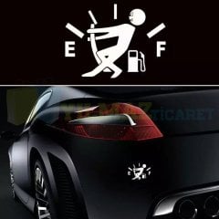 Araba Yakıt Deposu Kapağı Oto Sticker Klebek Cam Araç Yapıştırma Etiket 12 X 8 Cm Kaliteli Folyo