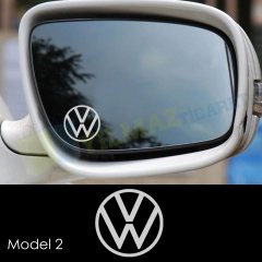 Volkswagen Ayna Logo Oto Sticker Etiket 6 Adet Kaliteli Folyo