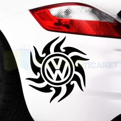 Volkswagen Logo Çamurluk Tampon Alev Sticker Etiket Yapıştırma