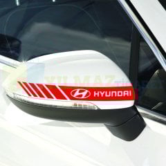 Hyundai Arma Dikiz Yan Ayna Kapağı Oto Şerit Sticker Araba Etiket Araç Yapıştırma 3 Çift