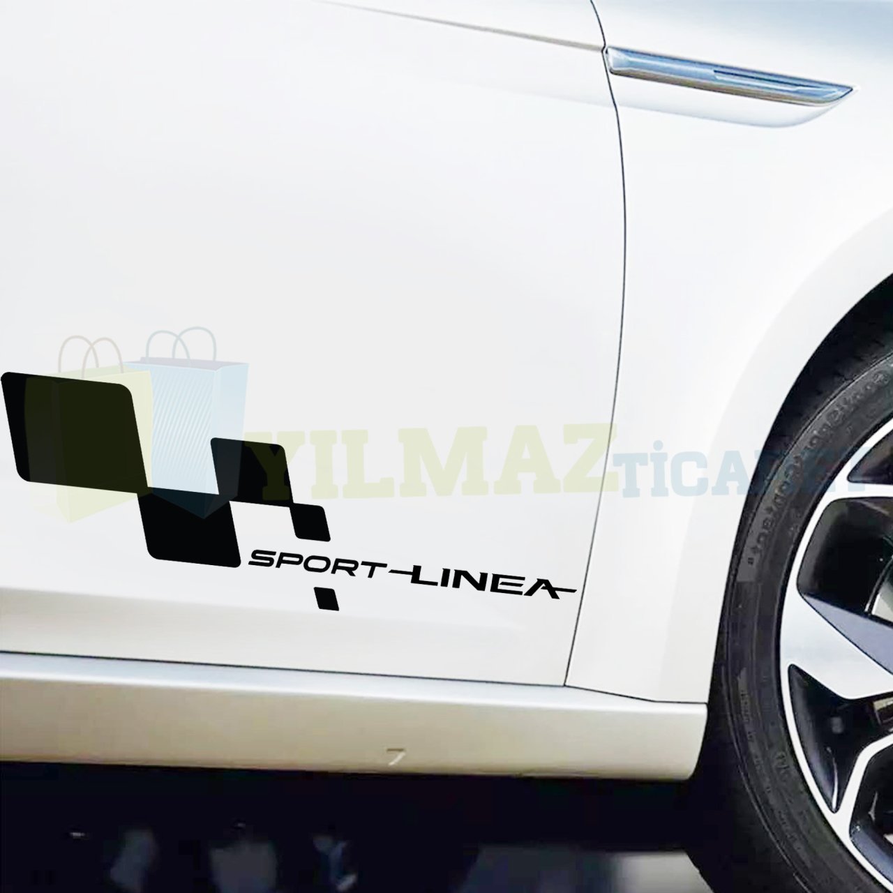 Fiat Linea Sport Yan Kapı Altı Oto Sticker Yapıştırma 1 Çift
