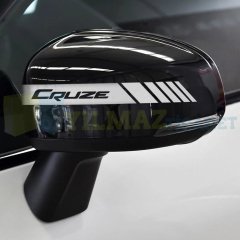 Chevrolet Cruze Yazı Dikiz Yan Ayna Kapağı Oto Şerit Sticker Araba Etiket Yapıştırma 3 Çift