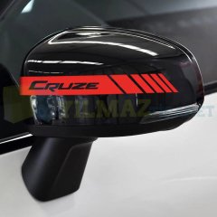 Chevrolet Cruze Yazı Dikiz Yan Ayna Kapağı Oto Şerit Sticker Araba Etiket Yapıştırma 3 Çift