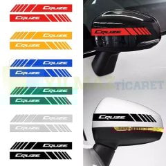 Chevrolet Cruze Yazı Dikiz Yan Ayna Kapağı Oto Şerit Sticker Araba Etiket Yapıştırma 3 Çift