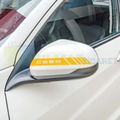 Kia Ceed Yazı Dikiz Yan Ayna Kapağı Oto Şerit Sticker Araba Etiket Yapıştırma 3 Çift 20 x 2 Cm