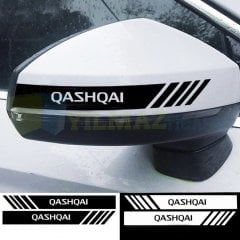 Nissan Qashqai Yazı Dikiz Yan Ayna Kapağı Oto Şerit Sticker Araba Etiket Yapıştırma 3 Çift