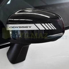 Honda Odyssey Yazı Dikiz Yan Ayna Kapağı Oto Şerit Sticker Araba Etiket Yapıştırma 3 Çift