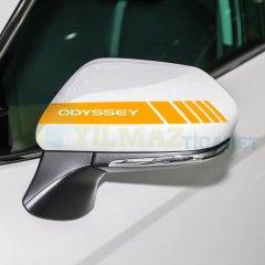 Honda Odyssey Yazı Dikiz Yan Ayna Kapağı Oto Şerit Sticker Araba Etiket Yapıştırma 3 Çift 20 x 2 Cm
