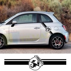 Fiat Punto Abarth Ön Kaput Şerit Oto Sticker Yapıştırma Çıkartma