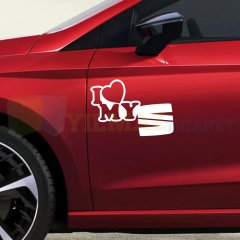 I Love My Seat Logo Yan Kapı Tampon Oto Sticker Çıkartma Araba Yapıştırma Etiket