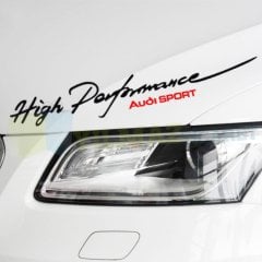 Audi Sport High Performance Oto Sticker Kaput Etiket Yapıştırma