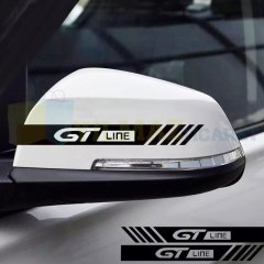 Peugeot Gt Line Dikiz Yan Ayna Kapağı Oto Şerit Sticker Araba Etiket Yapıştırma 3 Çift 20 x 2 Cm