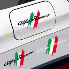 Alfa Romeo Logo Yazı Bagaj Depo Kapağı Cam Oto Sticker Etiket Yapıştırma