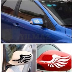 Melek Kanat Yan Ayna Bagaj Oto Sticker Araba Yapıştırma Etiket 1 Çift