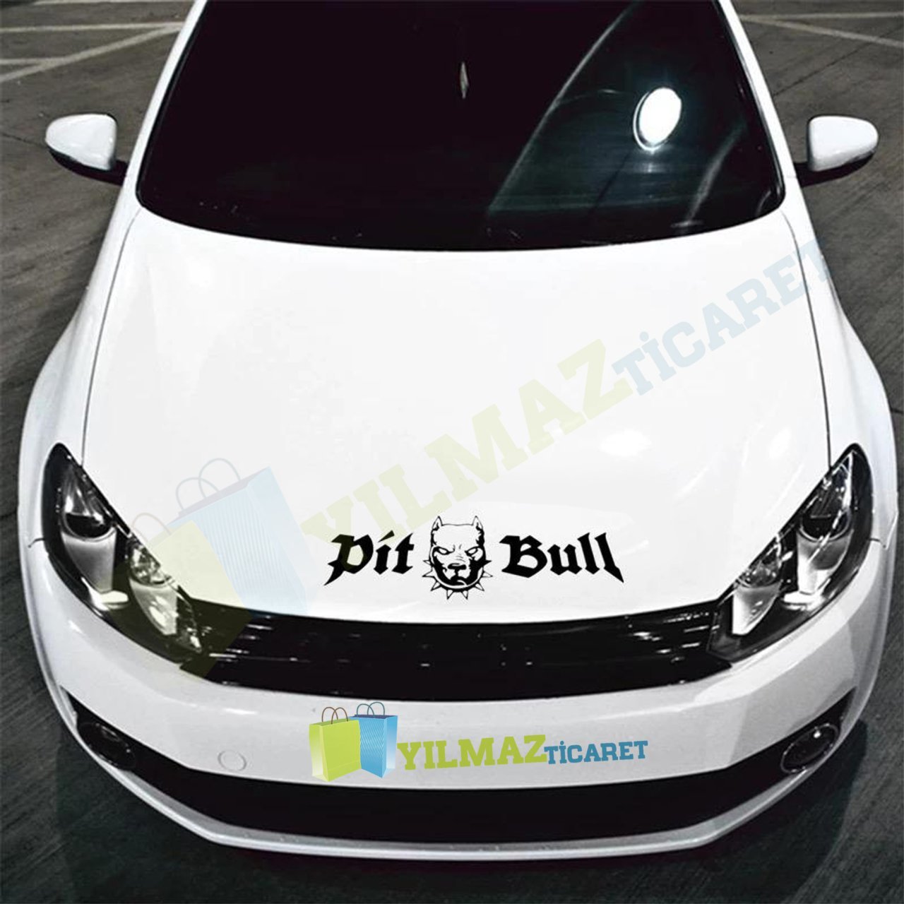 Pitbull Dog Kafa Oto Sticker Araba Yapıştırma Etiket