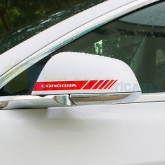 Seat Leon İbiza Toledo Dikiz Yan Ayna Kapağı Oto Şerit Sticker Araba Etiket Yapıştırma 3 Çift 20 x 2 Cm