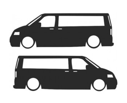 Volkwagen Transporter Basık Araç Oto Sticker 1 Çift Araba Etiket