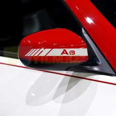 Audi A1 A2 A3 A4 A5 A6 A7 A8 Dikiz Yan Ayna Kapağı Oto Şerit Sticker Araba Etiket Yapıştırma 3 Çift