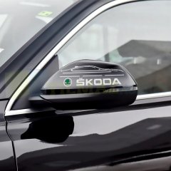 Skoda Logo Yan Ayna Şerit Oto Sticker Araba Yapıştırma Etiket 1 Çift