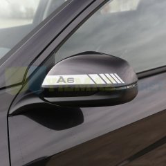 Audi A1 A2 A3 A4 A5 A6 A7 A8 Dikiz Yan Ayna Kapağı Oto Şerit Sticker Araba Etiket Yapıştırma 3 Çift 20 x 2 Cm