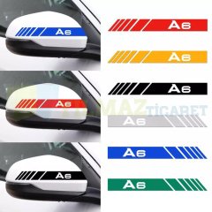 Audi A1 A2 A3 A4 A5 A6 A7 A8 Dikiz Yan Ayna Kapağı Oto Şerit Sticker Araba Etiket Yapıştırma 3 Çift 20 x 2 Cm
