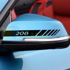Peugeot 207 301 307 308 407 408 3008 Yan Dikiz Ayna Kapağı Oto Şerit Sticker Araba Yapıştırma 3 Çift
