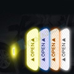 Araç Kapı Open Reflektör Araba Oto Sticker Yapıştıma 4 Adet