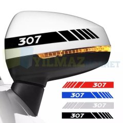 Peugeot 207 301 307 308 407 408 3008 Yan Dikiz Ayna Kapağı Oto Şerit Sticker Araba Yapıştırma 3 Çift 20 x 2 Cm