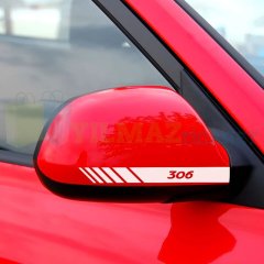 Peugeot 207 301 307 308 407 408 3008 Yan Dikiz Ayna Kapağı Oto Şerit Sticker Araba Yapıştırma 3 Çift 20 x 2 Cm